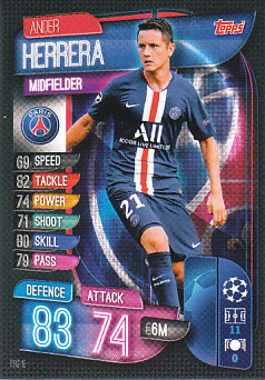 Ander Herrera Paris Saint-Germain 2019/20 Topps Match Attax CL #PSG16